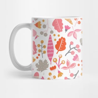 Scandinavian Autumn Leaves and Nuts Mug